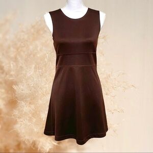 EXPRESS Tricut Brown Sleeveless A-line Dress Size XS